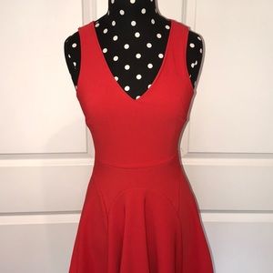Lush V-Neck Skater Dress